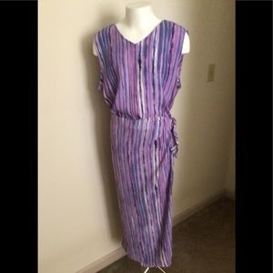 NY&Co Purple Stripe Tunic Top w Skirt